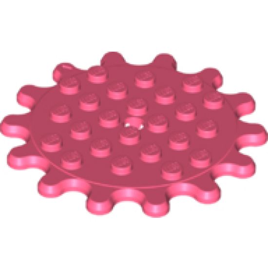 Plate, Round 6 x 6 with 14 Gear Teeth / Flower Petals