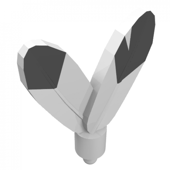 Minifigure, Headgear Accessory Plume Feathers with Pin and Black Tip on Both Sides Pattern