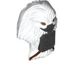 Minifigure, Head, Modified SW Gigoran, Dark Bluish Gray Mask and Front Panel and Dark Brown Belts Pattern (Moroff)