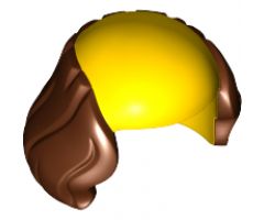 Minifigure, Hair Male Bald Top with Reddish Brown Hair Pattern
