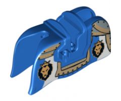 Animal, Accessory Horse Barding, Smooth Edge with Lion Heads and Gold Armor Plates Pattern