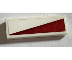 Tile 1 x 3 with SW Dark Red Triangle Pattern Model Right Side (Sticker) - Set 75191