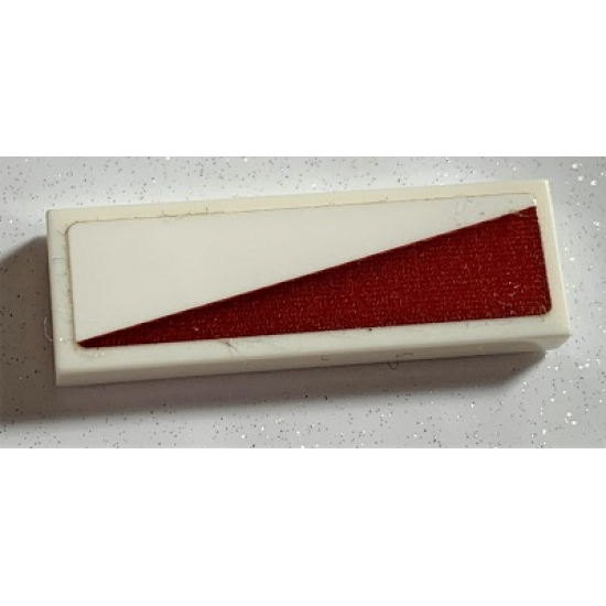 Tile 1 x 3 with SW Dark Red Triangle Pattern Model Right Side (Sticker) - Set 75191