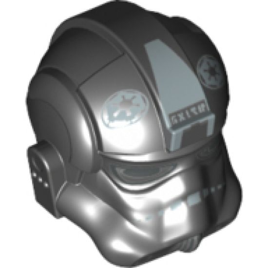 Minifigure, Headgear Helmet SW Stormtrooper Type 2, TIE Bomber Pilot Pattern