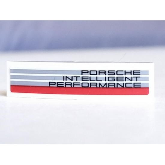 Slope, Curved 4 x 1 with 'PORSCHE INTELLIGENT PERFORMANCE' Pattern Model Right Side (Sticker) - Set 75887