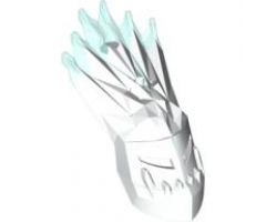 Bionicle, Kanohi Mask Strakk With Marbled Trans-Light Blue Pattern (Glatorian)