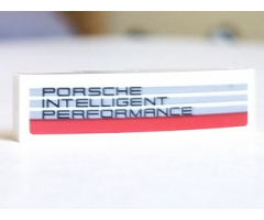 Slope, Curved 4 x 1 with 'PORSCHE INTELLIGENT PERFORMANCE' Pattern Model Left Side (Sticker) - Set 75887