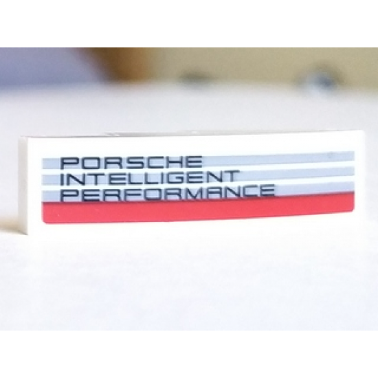 Slope, Curved 4 x 1 with 'PORSCHE INTELLIGENT PERFORMANCE' Pattern Model Left Side (Sticker) - Set 75887