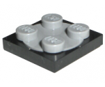Turntable 2 x 2 Plate, Base with Light Bluish Gray Turntable 2 x 2 Plate, Top (3680 / 3679)