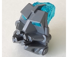Bionicle Head Connector Block 3 x 4 x 1 2/3 with Trans-Light Blue Bionicle Head Connector Block Eye/Brain Stalk (32553 / 32554)