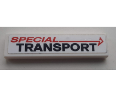 Tile 1 x 4 with 'SPECIAL TRANSPORT' Pattern (Sticker) - Set 60183