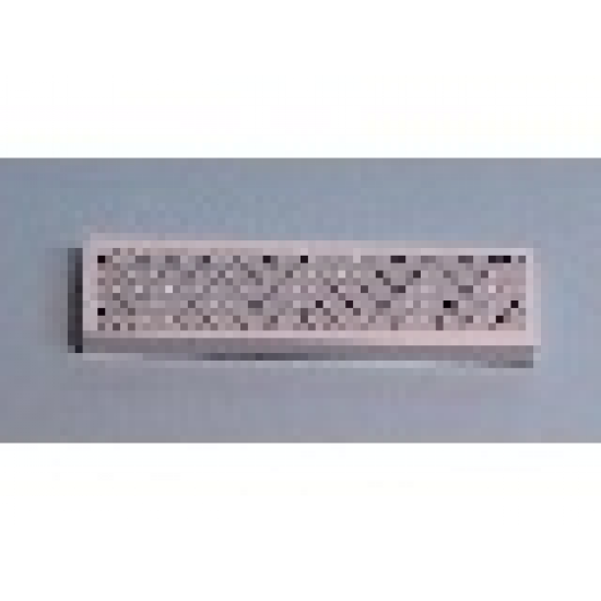 Tile 1 x 4 with Silver Tread Plate and 6 Rivets Pattern (Sticker) - Sets 3179 / 7636 / 7642 / 7942 / 7944 / 8191