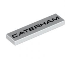 Tile 1 x 4 with Black 'CATERHAM' Pattern