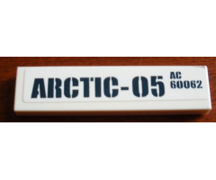 Tile 1 x 4 with 'ARCTIC-05 AC 60062' Pattern (Sticker) - Set 60062