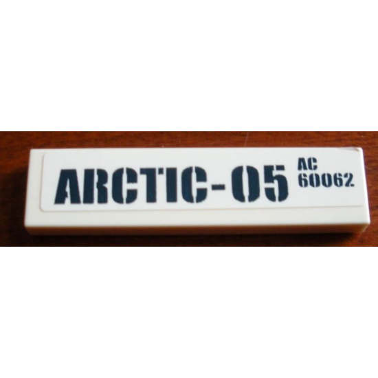 Tile 1 x 4 with 'ARCTIC-05 AC 60062' Pattern (Sticker) - Set 60062