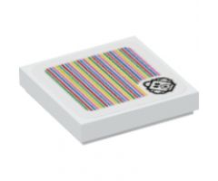 Tile 2 x 2 with Super Mario Scanner Code Foo Pattern (Sticker) - Set 71386