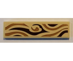 Tile 1 x 4 with Wood Grain Pattern (Sticker) - Set 41150