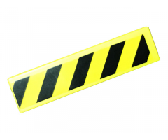 Tile 1 x 4 with Black and Yellow Danger Stripes (Yellow Corners) Pattern (Sticker) - Set 75931