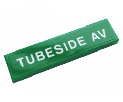 Tile 1 x 4 with White 'TUBESIDE AV' Pattern (Sticker) - Set 60258