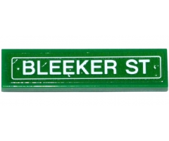 Tile 1 x 4 with 'BLEEKER ST' Pattern (Sticker) - Set 76058