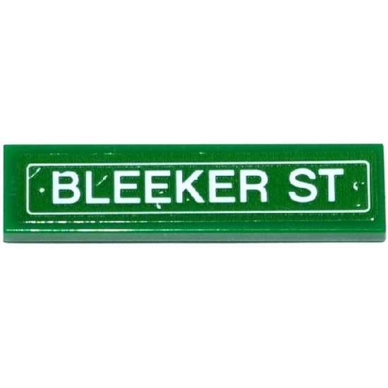 Tile 1 x 4 with 'BLEEKER ST' Pattern (Sticker) - Set 76058