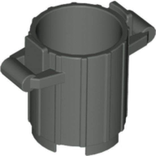 Container Trash Can with 2 Cover Holders