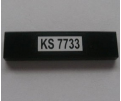 Tile 1 x 4 with 'KS 7733' Pattern (Sticker) - Set 7733