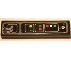 Tile 1 x 4 with SW Millennium Falcon Control Panel and Cables Pattern (Sticker) - Set 75105