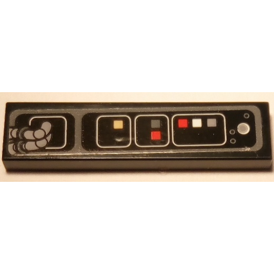 Tile 1 x 4 with SW Millennium Falcon Control Panel and Cables Pattern (Sticker) - Set 75105