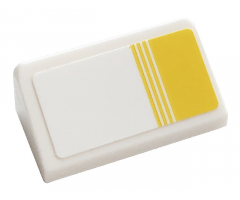 Slope 30 1 x 2 x 2/3 with Yellow Stripes Pattern Model Right Side (Sticker) - Set 76897