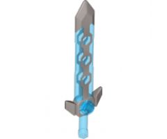 Minifigure, Weapon Sword, Long with Flat Silver Tip and Angular Crossguard