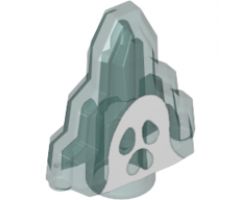 Rock 1 x 2 Crystal Stepped with White Ghost Moonstone Pattern