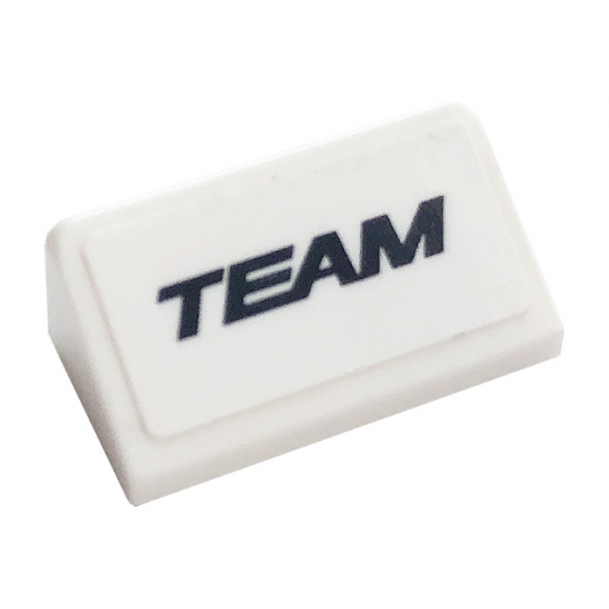 Slope 30 1 x 2 x 2/3 with Black 'TEAM' Pattern (Sticker) - Set 76897