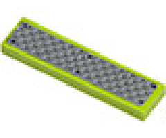 Tile 1 x 4 with Dark Gray Tread Plate and 6 Rivets Pattern (Sticker) - Sets 8708 / 8961 / 8964