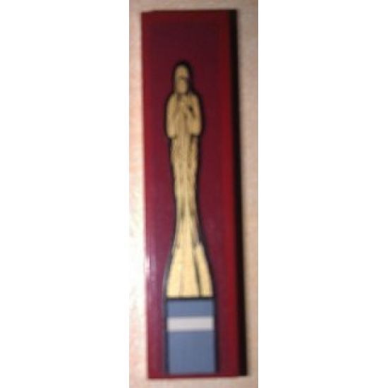 Tile 1 x 4 with Gold Statue Pattern (Sticker) - Set 8039