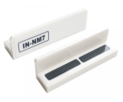 Panel 1 x 4 x 1 with 'IN-NM7' License Plate and Grilles Pattern (Stickers) - Set 76897