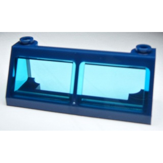 Windscreen 2 x 6 x 2 Train with Trans-Light Blue Glass