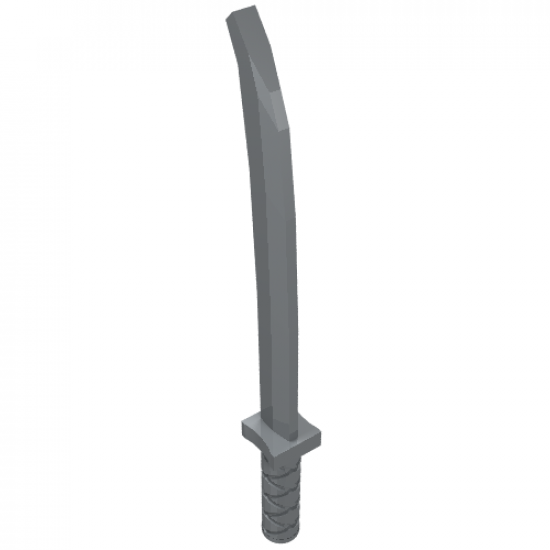 Minifigure, Weapon Sword, Shamshir/Katana (Square Guard) with Uncapped Pommel and Hole in Hilt