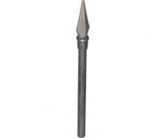 Minifigure, Weapon Pike / Spear Elaborate with Pearl Light Gray Tip