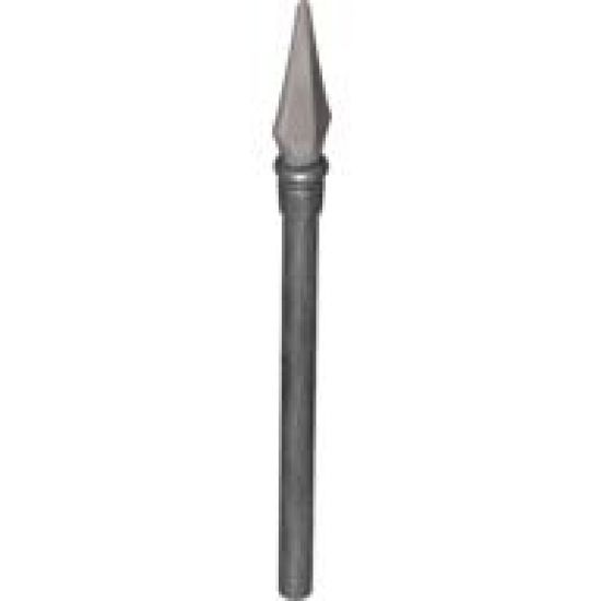 Minifigure, Weapon Pike / Spear Elaborate with Pearl Light Gray Tip