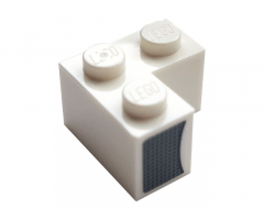 Brick 2 x 2 Corner with Grille Pattern Model Left Side (Sticker) - Set 76897