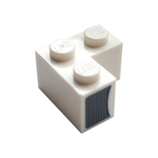 Brick 2 x 2 Corner with Grille Pattern Model Left Side (Sticker) - Set 76897