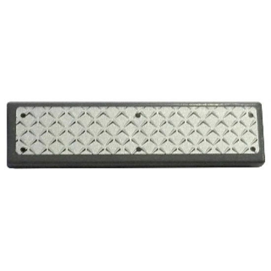 Tile 1 x 4 with Silver Tread Plate and 6 Rivets Pattern (Sticker) - Sets 3179 / 7636 / 7642 / 7942 / 7944 / 8191