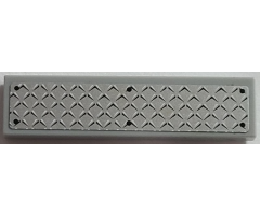 Tile 1 x 4 with Silver Tread Plate and 6 Rivets Pattern (Sticker) - Sets 3179 / 7636 / 7642 / 7942 / 7944 / 8191