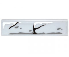 Tile 1 x 4 with Bricks and Small Cracks Pattern (Sticker) - Set 9473