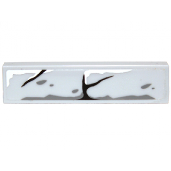 Tile 1 x 4 with Bricks and Small Cracks Pattern (Sticker) - Set 9473