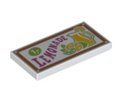 Tile 2 x 4 with 'LEMONADE' Pattern