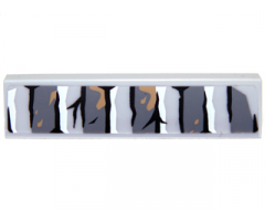 Tile 1 x 4 with Bricks and Cracks Pattern Type 4 (Sticker) - Set 9473