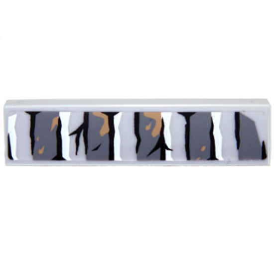 Tile 1 x 4 with Bricks and Cracks Pattern Type 4 (Sticker) - Set 9473
