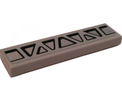 Tile 1 x 4 with SW Star Destroyer Triangles and Rectangles Pattern (Sticker) - Set 75055
